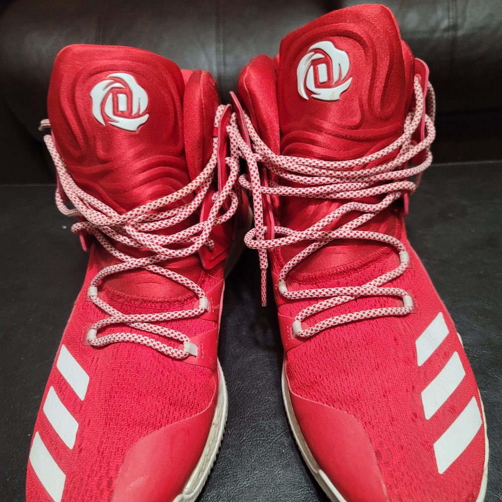 Adidas D Rose 7 Red Basketball Shoes with White Details